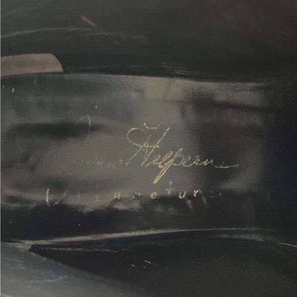 JOAN HELPERN SIGNATURE SIZE 8 BLACK LEATHER LUG VIBRAM SOLE ANKLE BOOTIE 80S 90S - Picture 10 of 10